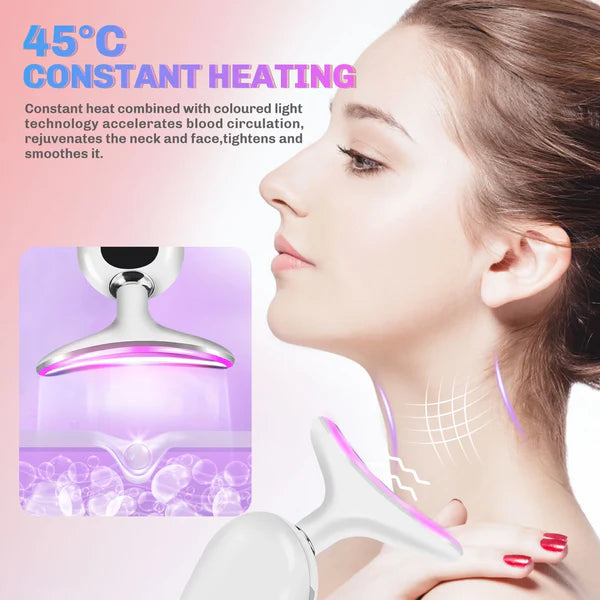 LED Neck Face Beauty Device Facial Massager